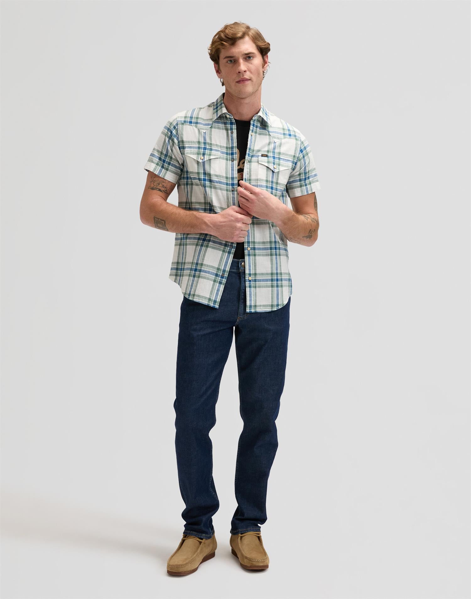 Lee western shirt Hvit