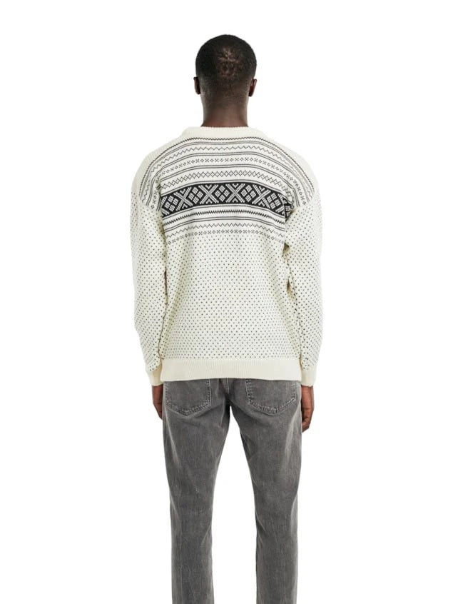 Valløy masculin Sweater Offwhite Black