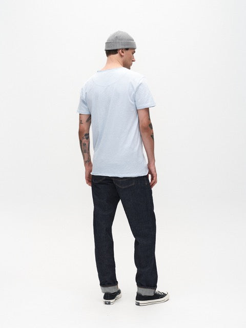 Konrad Straight Slub Tee Cashmere Blue