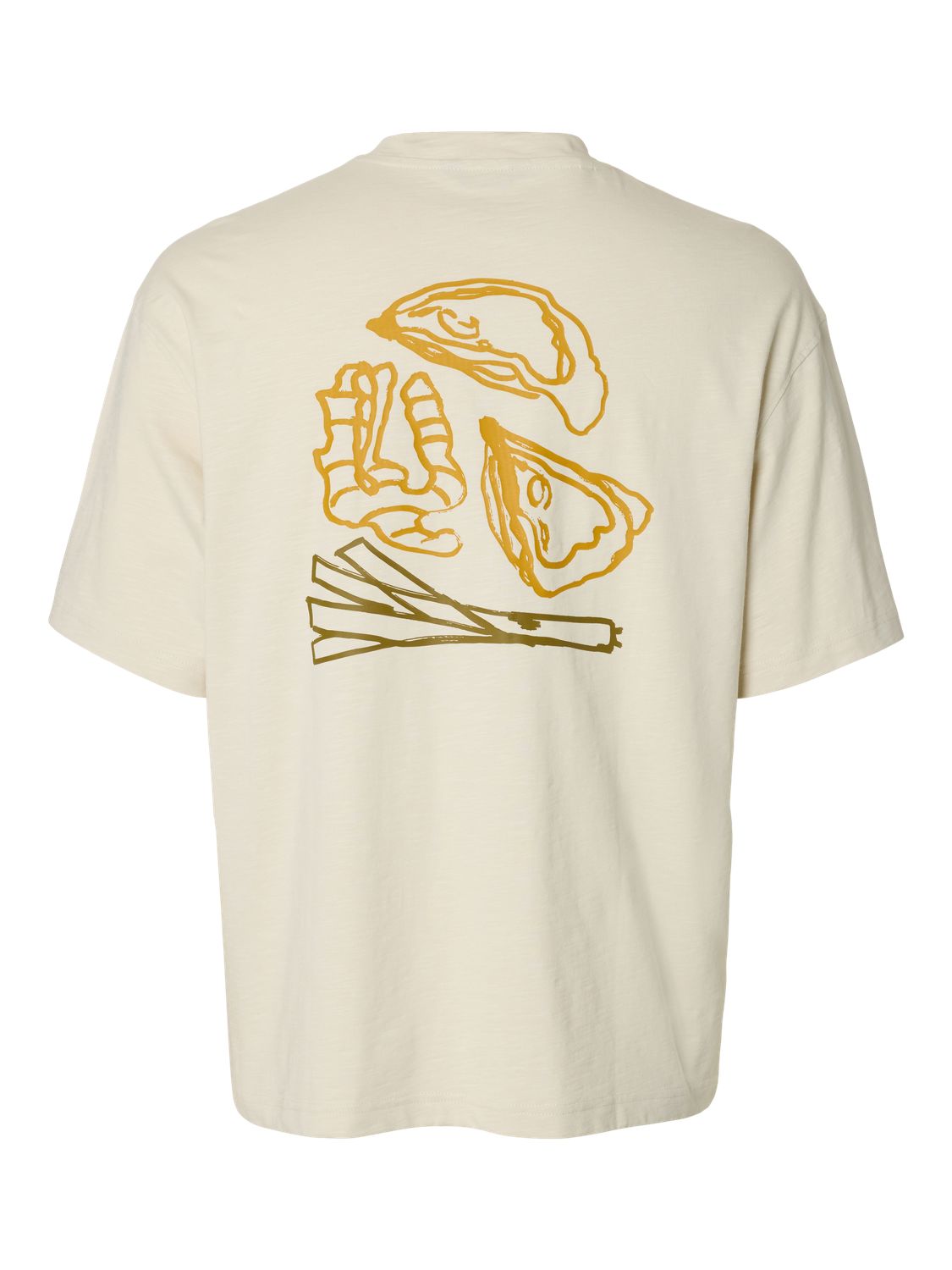 Slmdomestic Relaxdiesel Ss O-Neck Tee Silver Birch