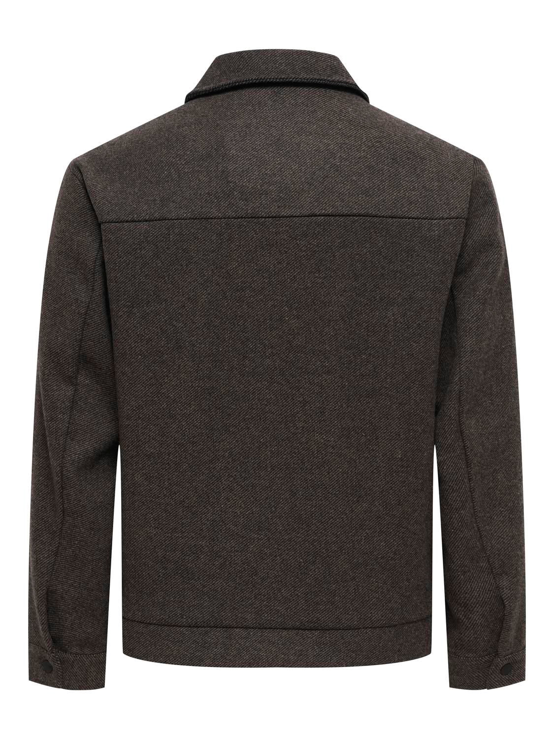 Onsrush Wool Jacket Otw Frml Noos Dark Grey Melange