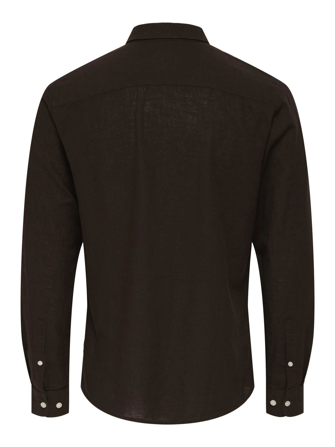 Onscaiden Life Ls Solid Linen Blend Noos Coffee Bean