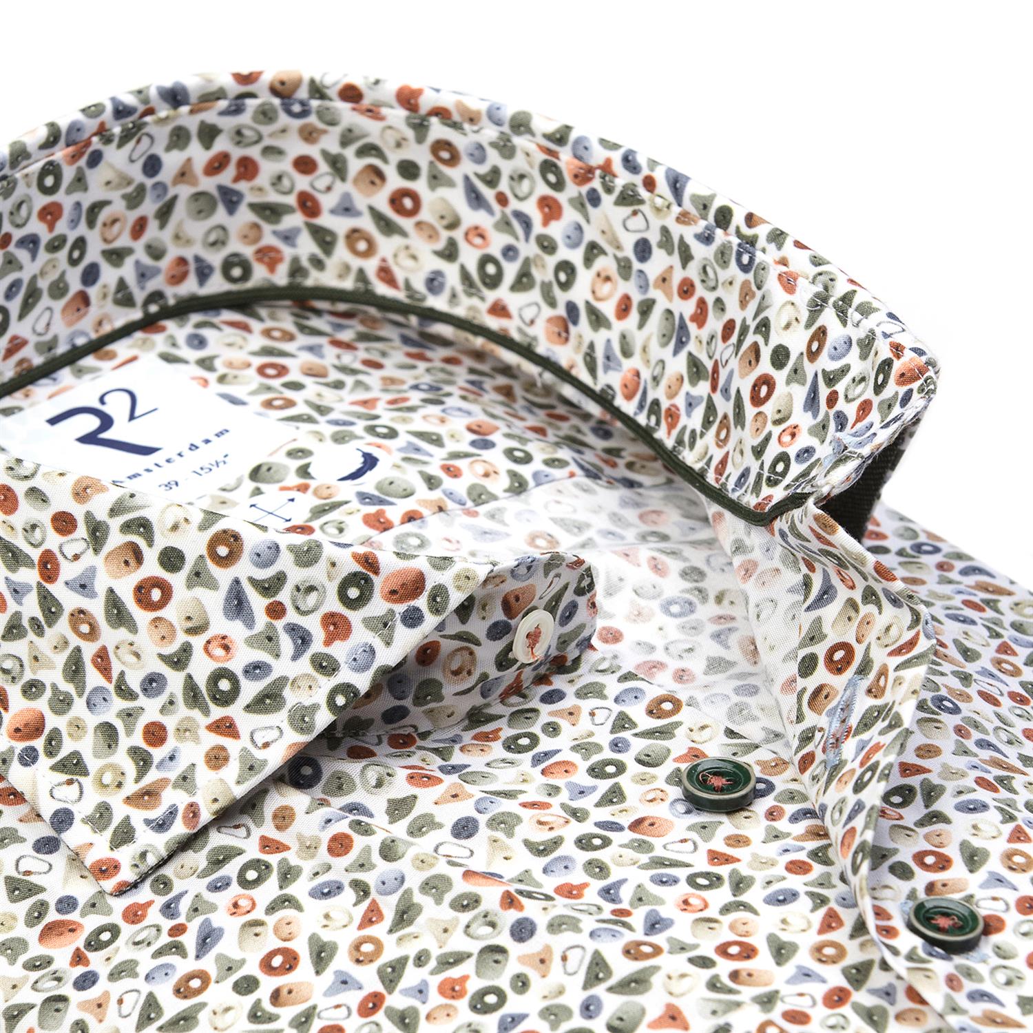 Climbing wall print stretch shirt Mønster