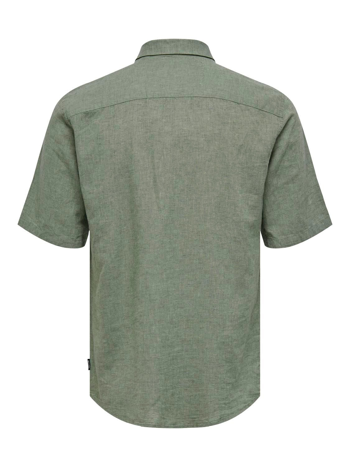 Onscaiden Life Ss Solid Linen Blend Noos Swamp