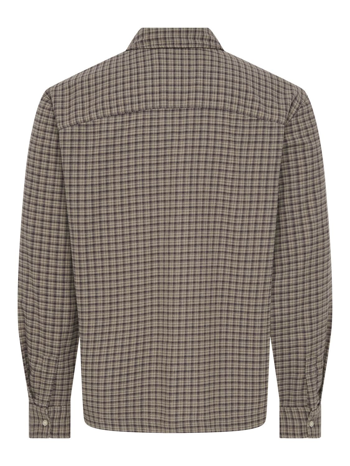 Onshale Flannel Check Shirt Rlx Fit Noos Travertine