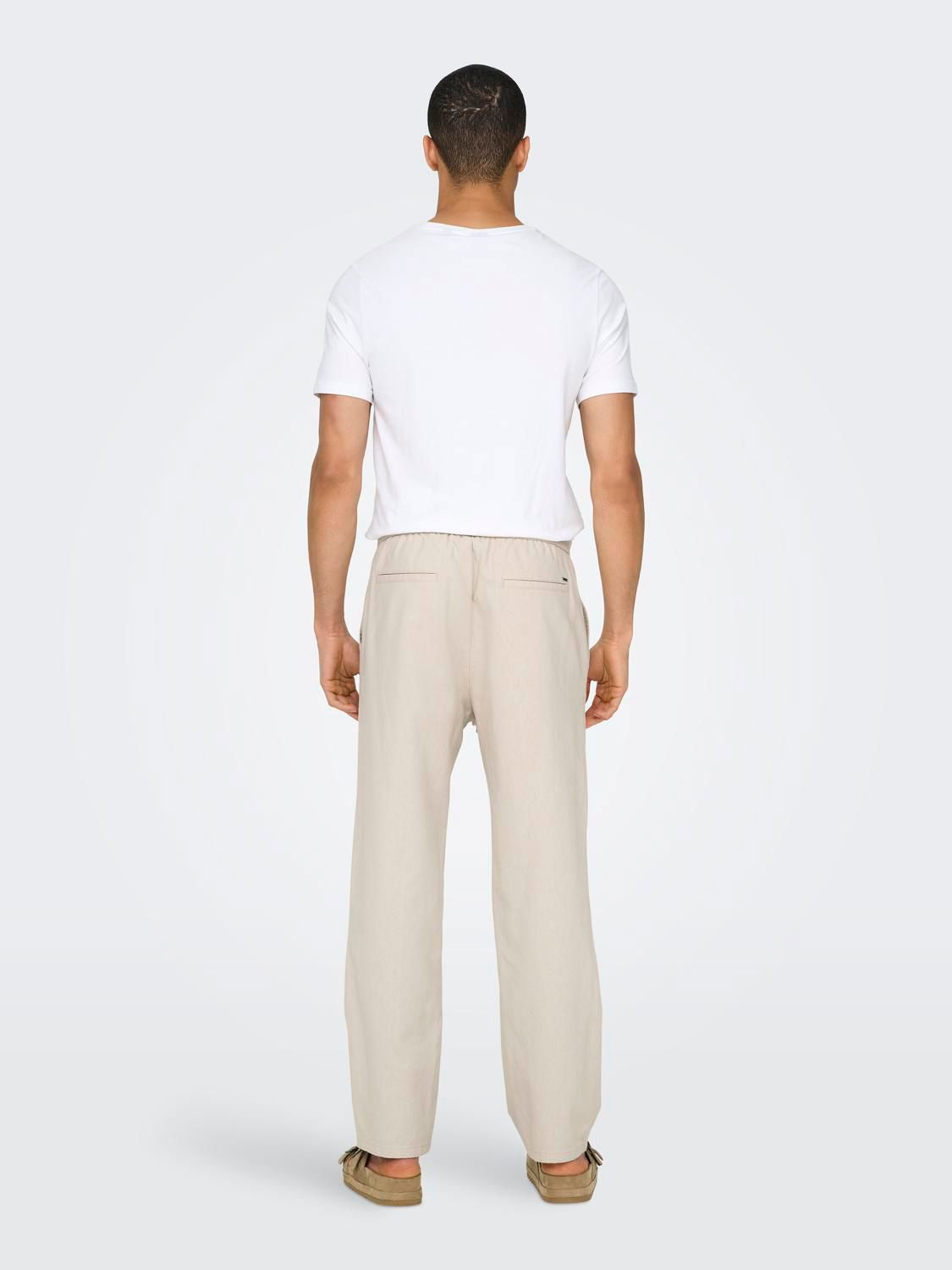 Onssinus Loose 0007 Cot Lin Pant Noos Silver Lining
