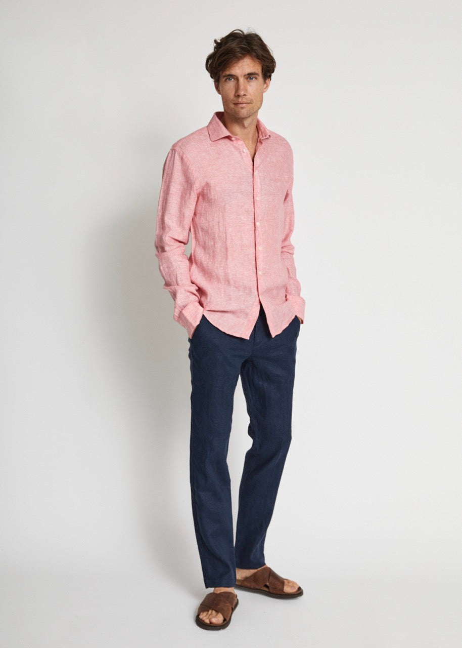 BS Perth Casual Slim Fit Shirt Pink