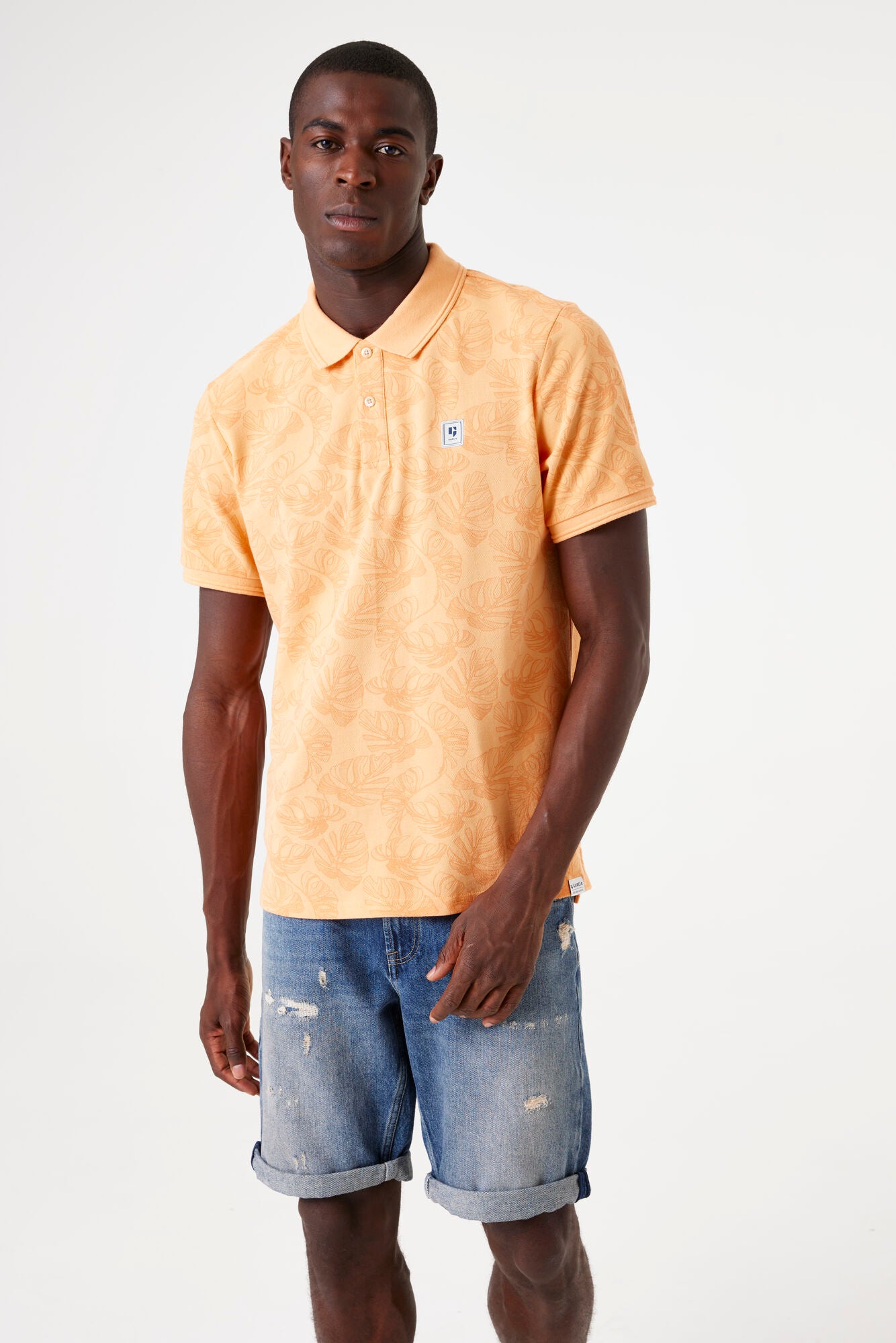 E51221_men`s polo ss Apricot