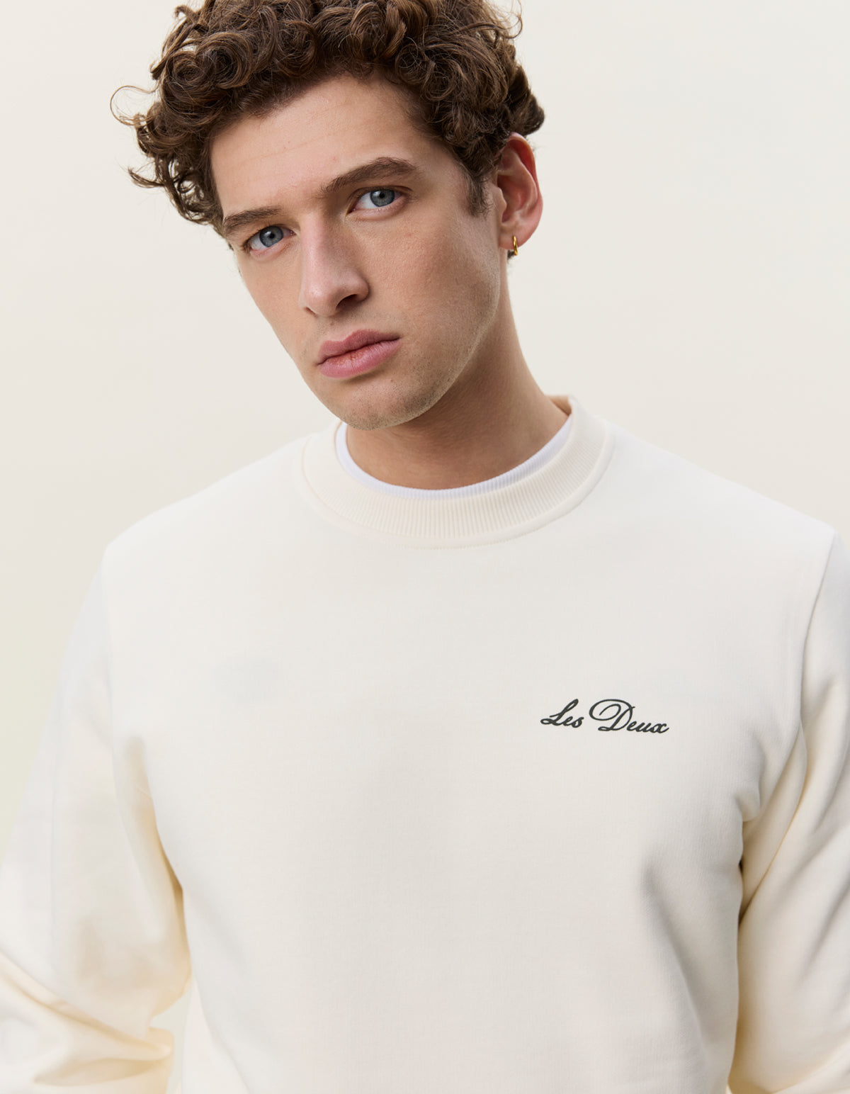 Signature Print Sweatshirt Ivory