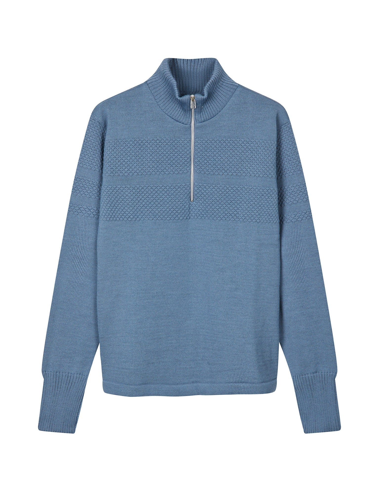 Wool Klemens Half zip knit Slate