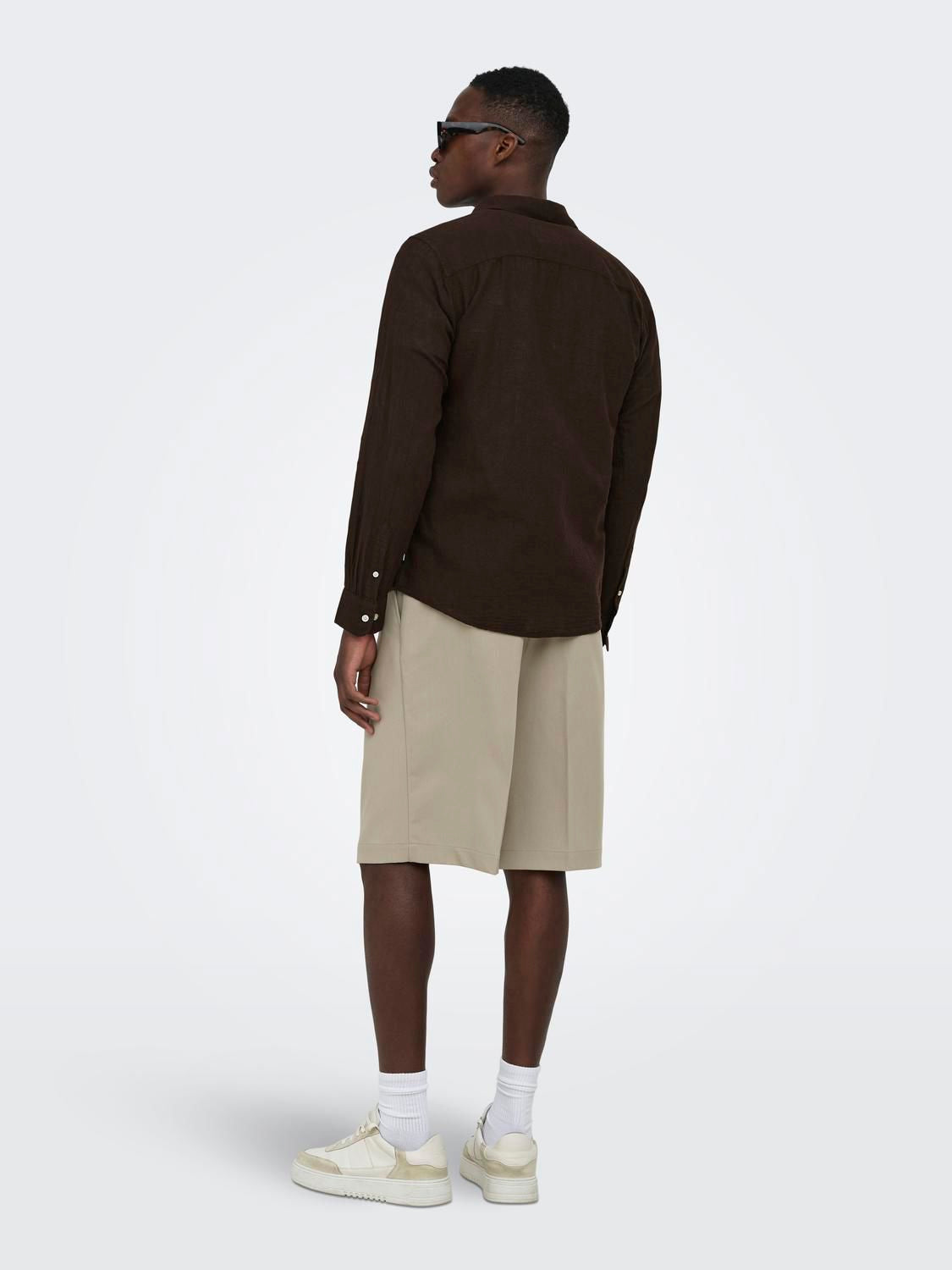 Onscaiden Life Ls Solid Linen Blend Noos Coffee Bean