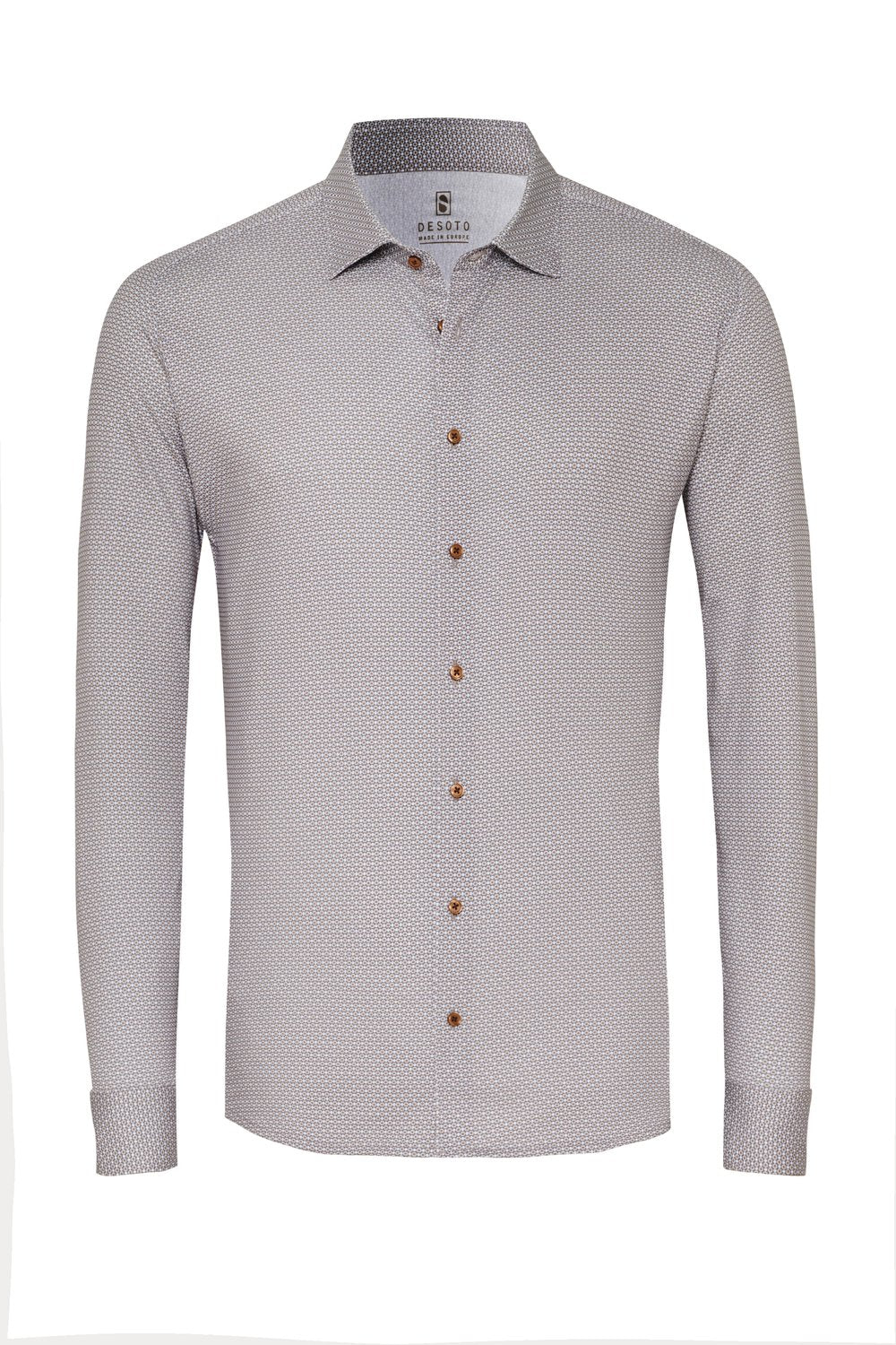 Casual Kent 1/1 Shirt Camel Dots