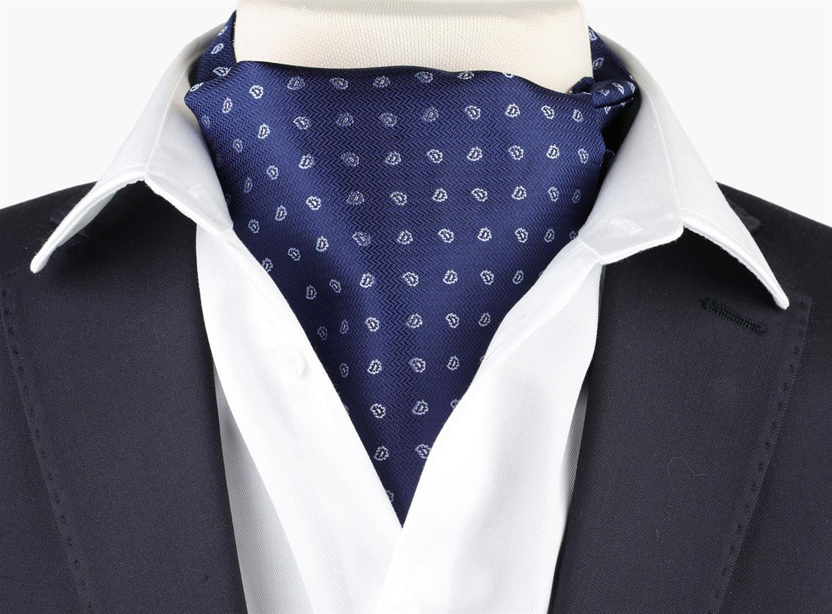 Nohr Levi Silk Ascot Marine Blå 79