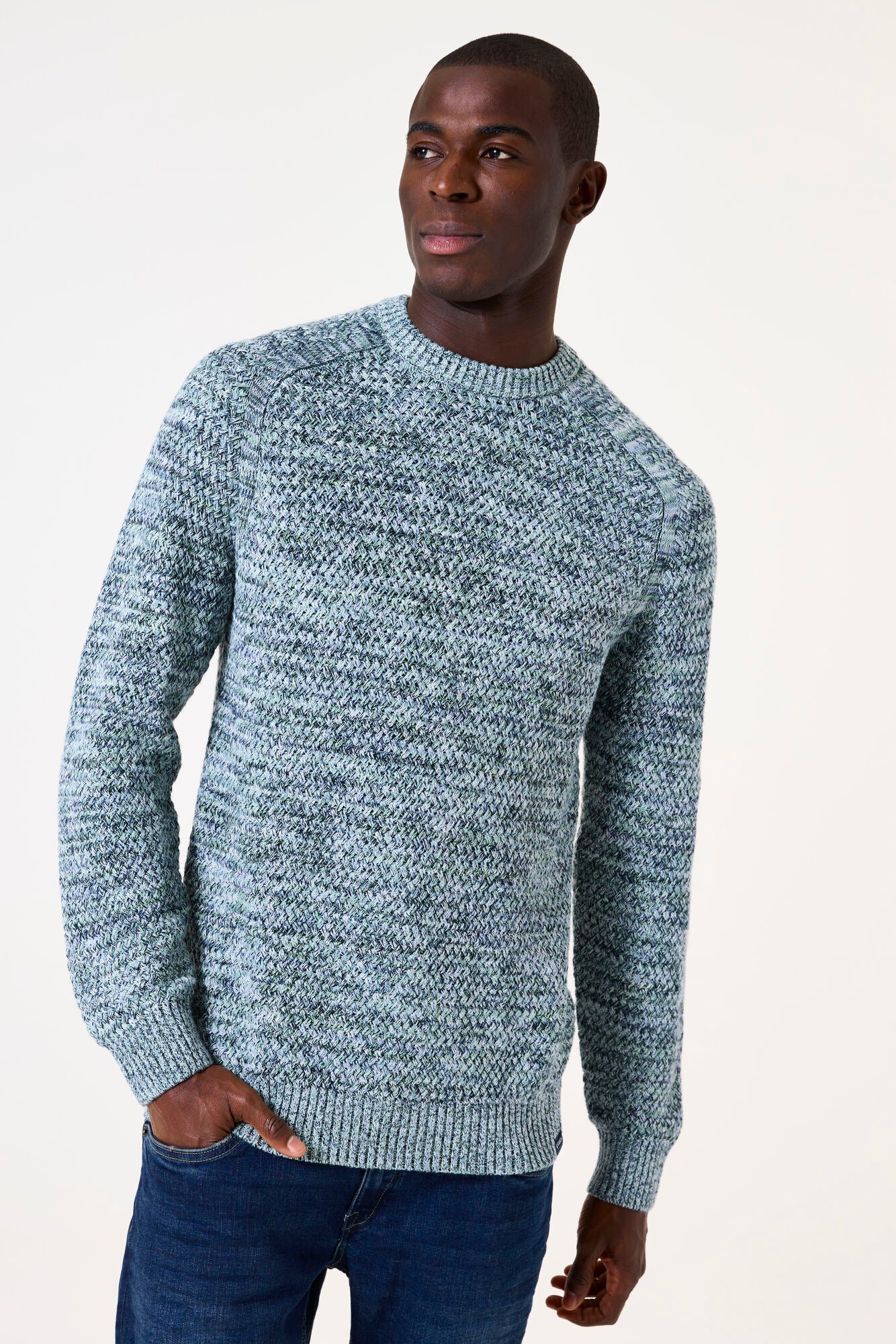 I51243 men´s pullover Frosted Green