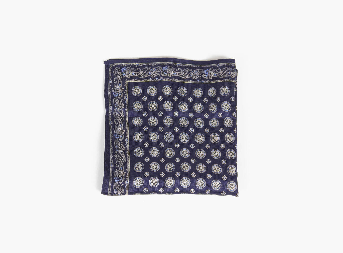 Silk handky 100% Marine Blue