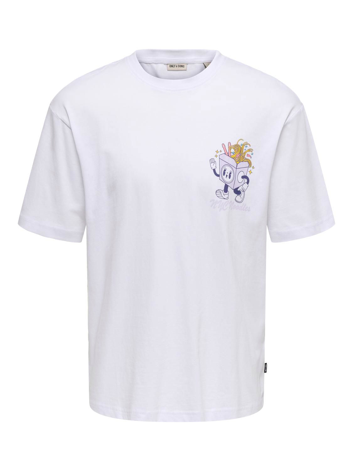 Onsfrank Rlx Ss Tee Noos Bright White Chinatown Noodles