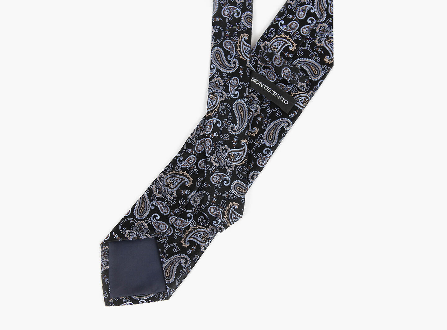 Basic 100% silke Slips 7,6 cm Blå