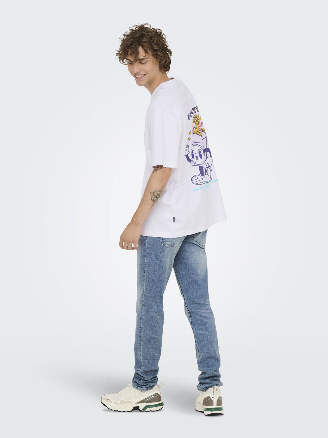 Onsfrank Rlx Ss Tee Noos Bright White Chinatown Noodles