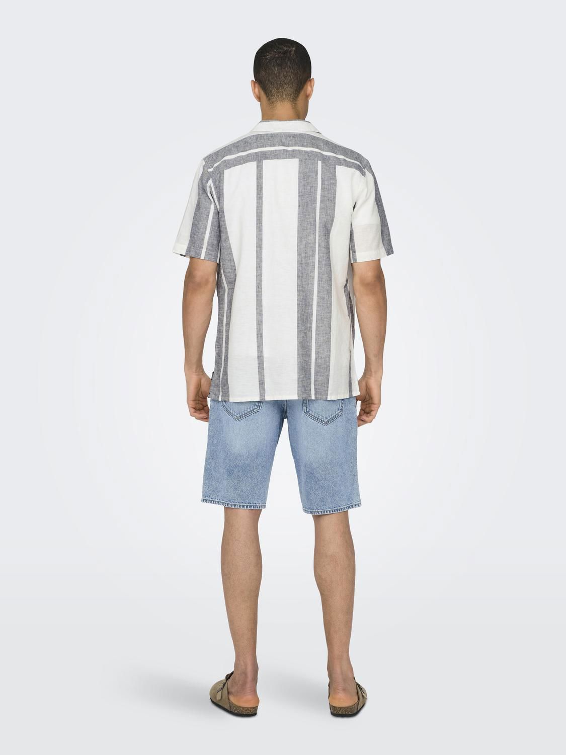 Onscaiden Life Stripe Res Linenblendnoos Cloud Dancer