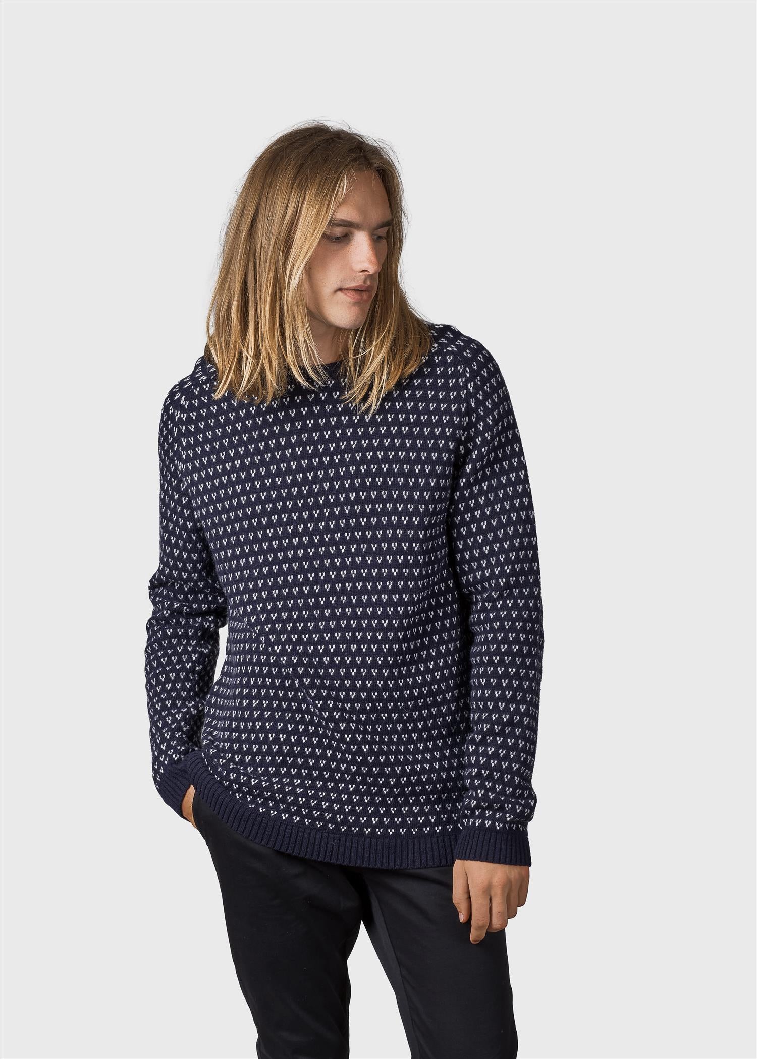 Hugo knit Navy/Cream