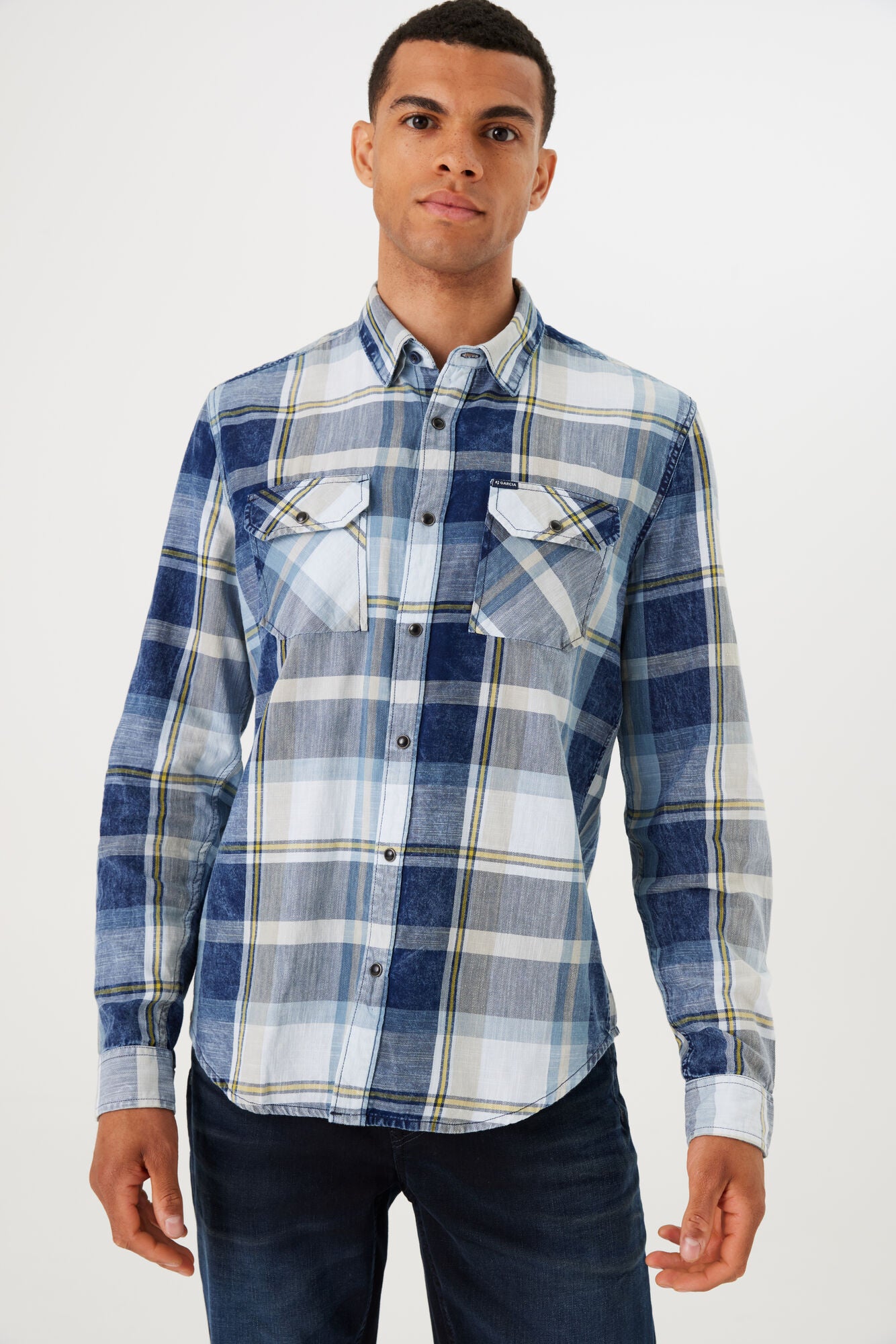 Checkered Shirt N41284 Indigo