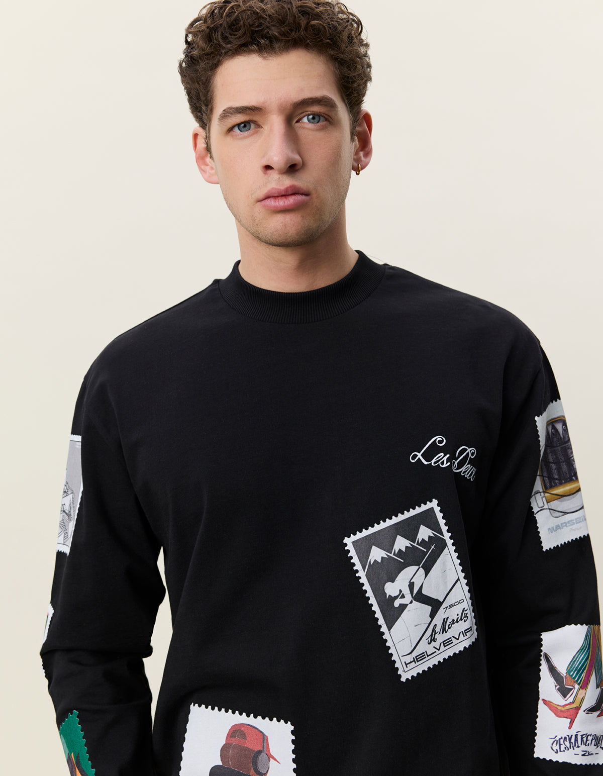 Stamp Ls T-Shirt Black