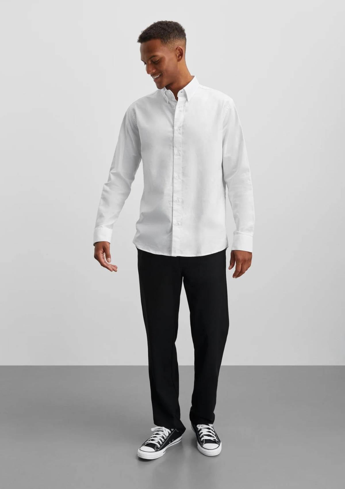 Cotton Oxford Sune Shirt DB White