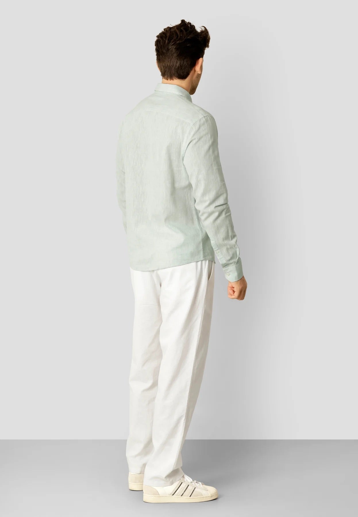 Jamie cotton linen L/S Minty Green