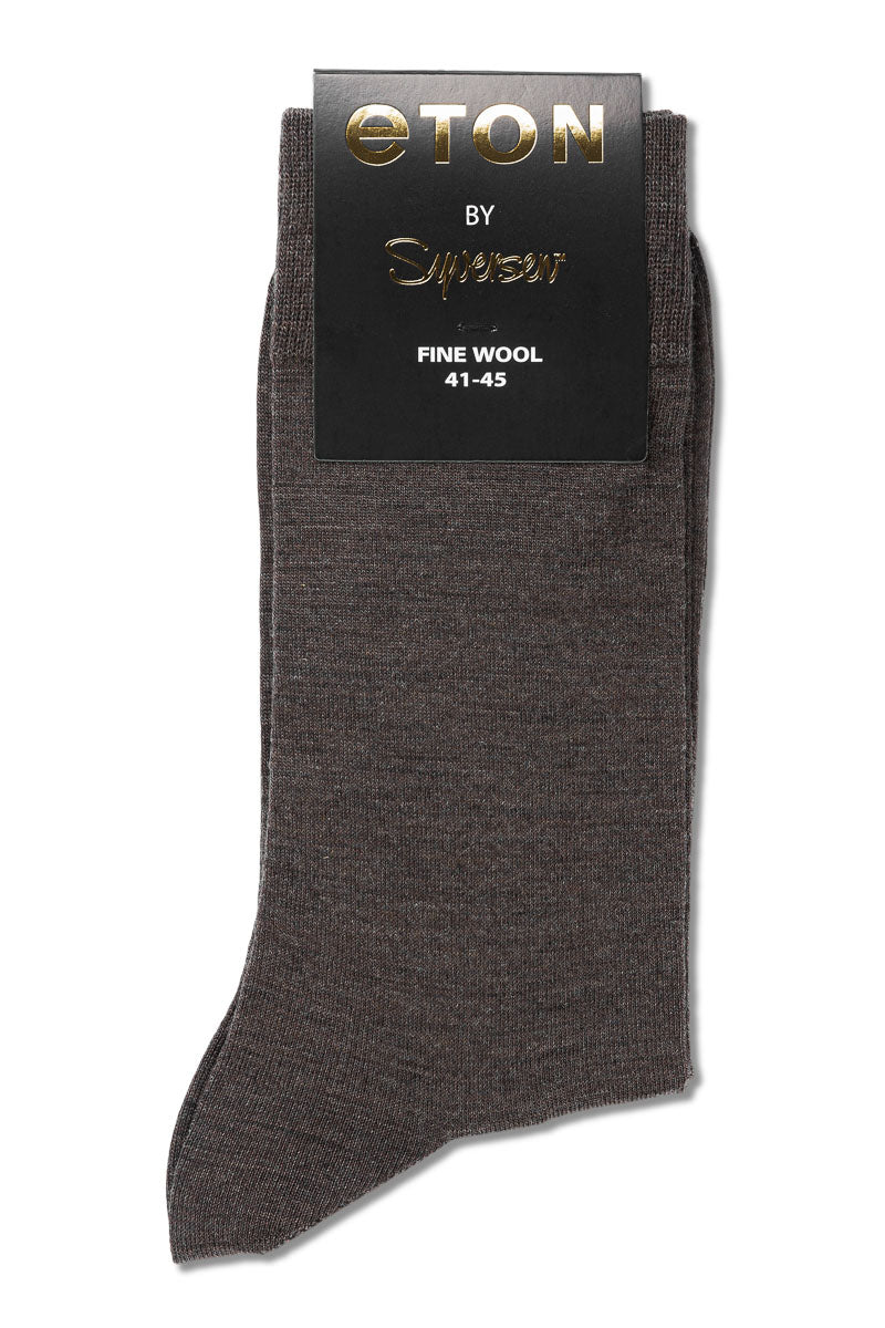 Eton Fine Wool Plain Brown Melange