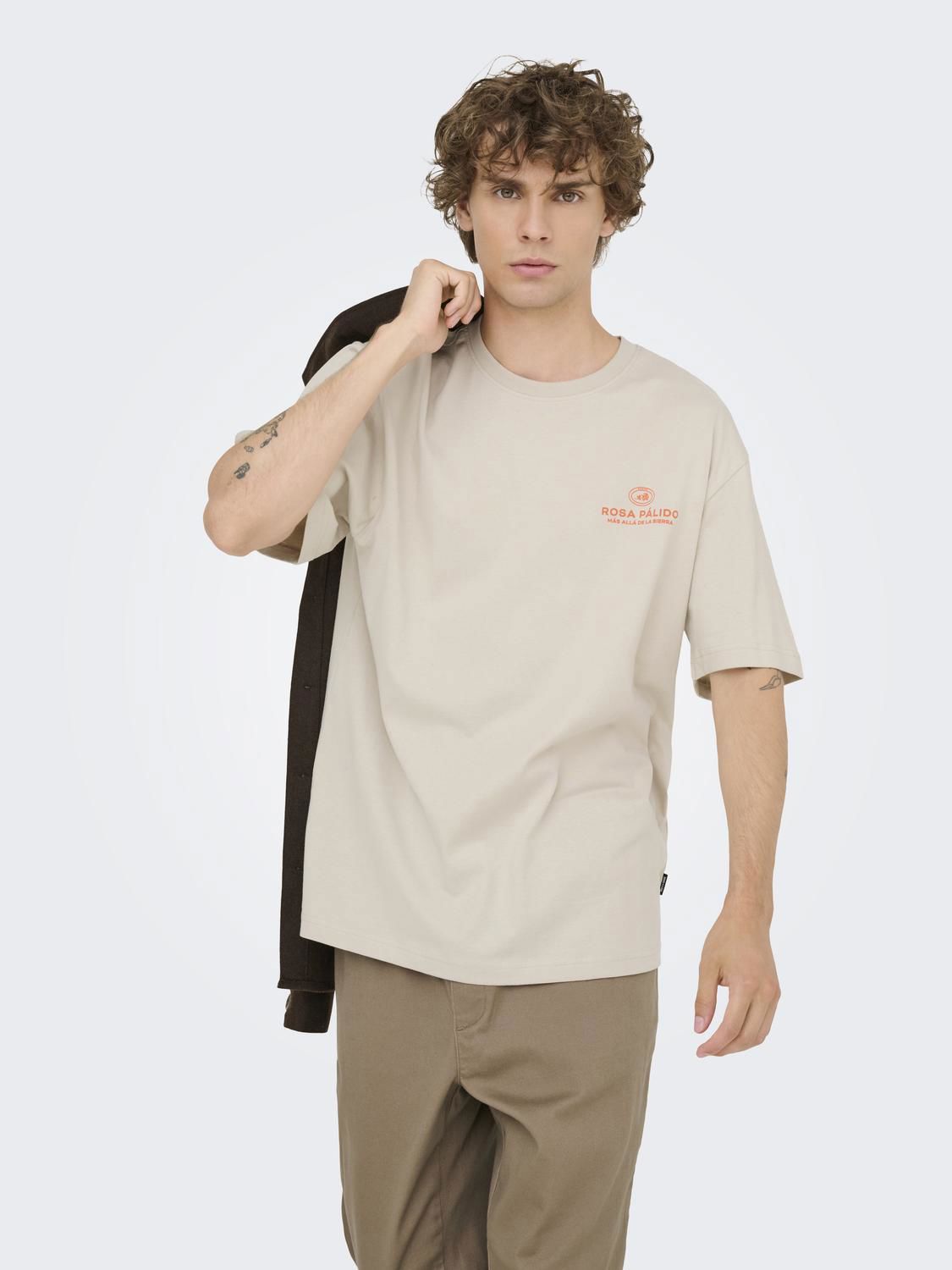 Onsfrank Rlx Ss Tee Noos Silver Lining Rosa Palido