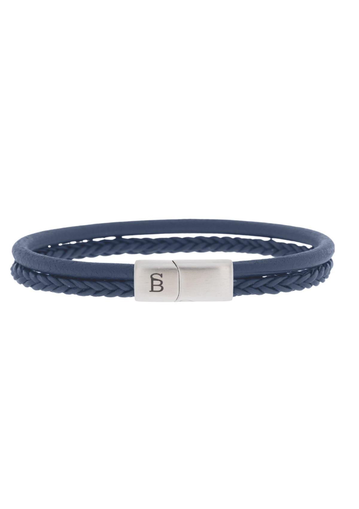 Leather Bracelet Denby Jeans Blue