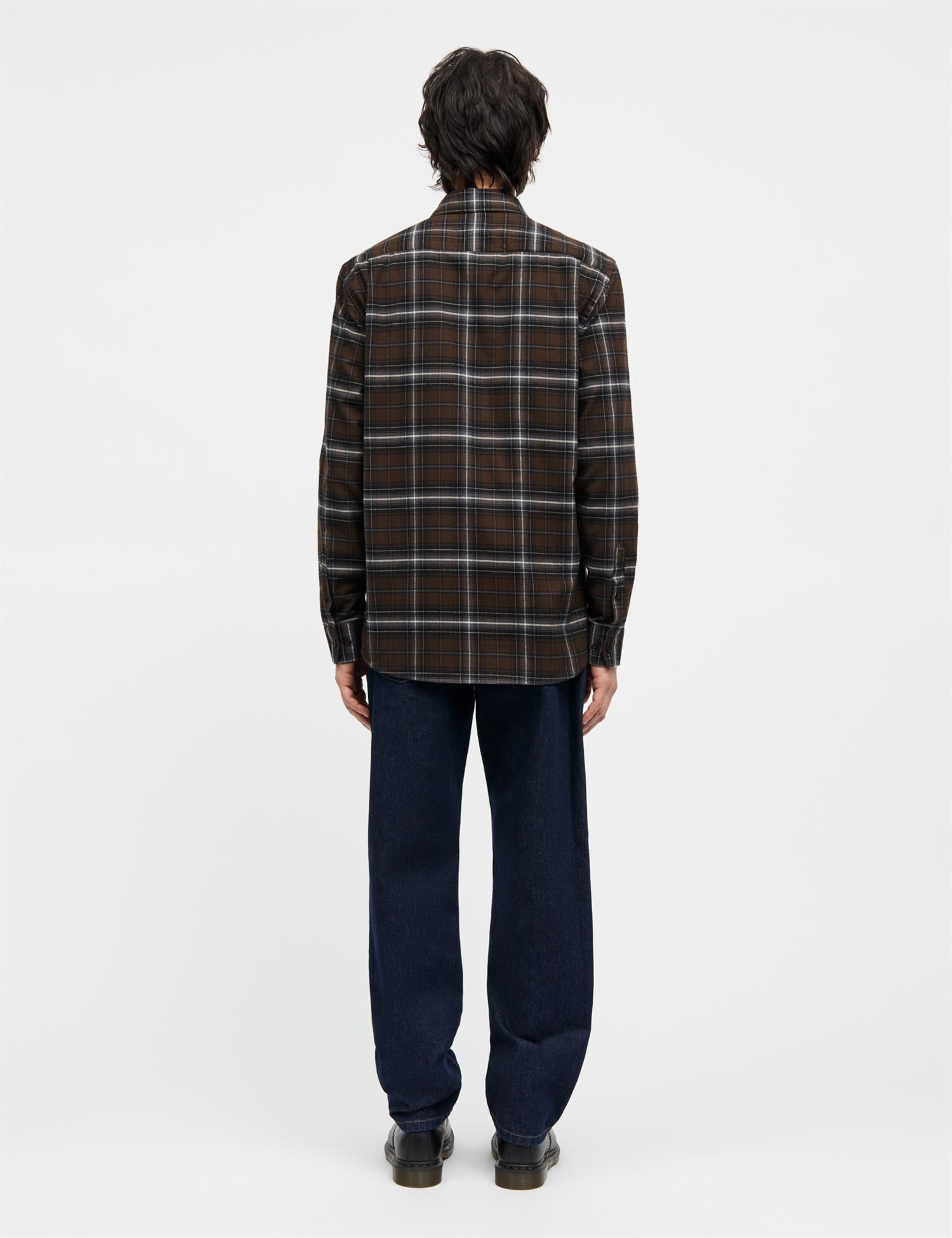 Cotton Flannel check sune shirt Demitasse