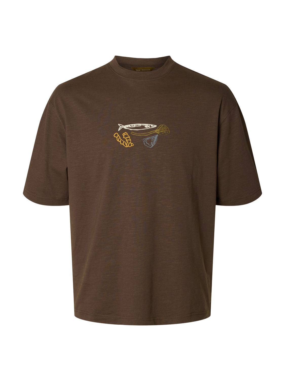 Slmdomestic Relaxdiesel Ss O-Neck Tee Turkish Coffee
