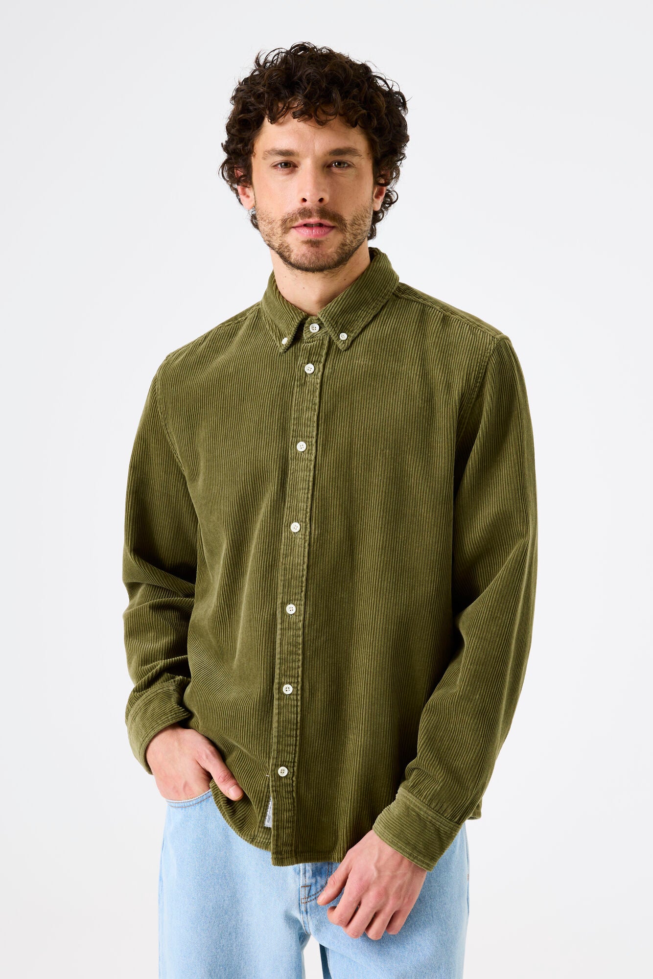 K51300 men´s overshirt Green Moss