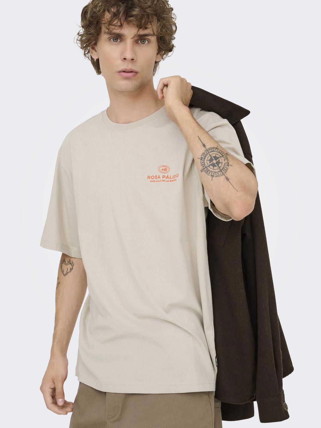 Onsfrank Rlx Ss Tee Noos Silver Lining Rosa Palido