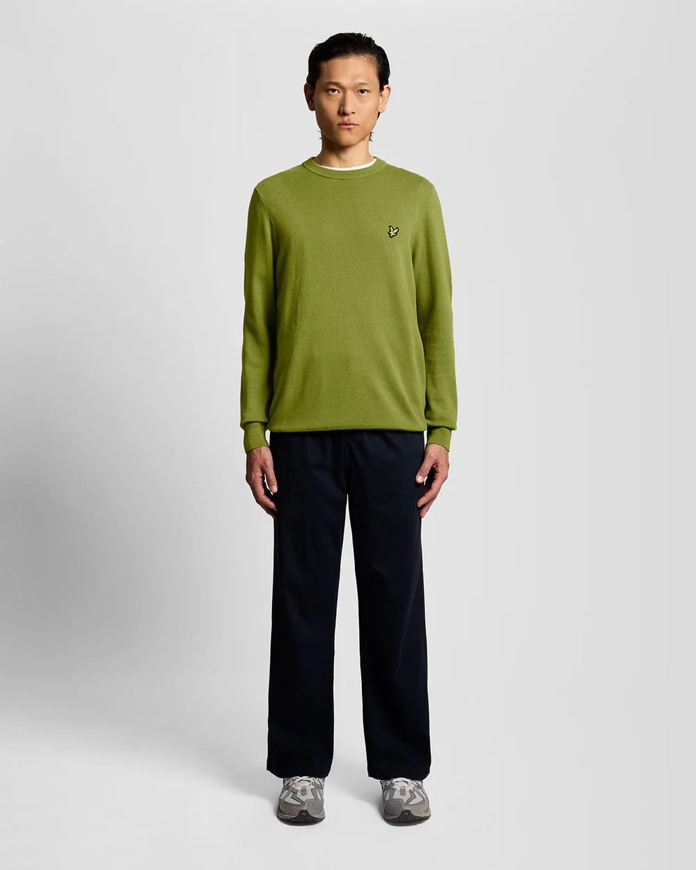 Cotton crew neck jumper Green