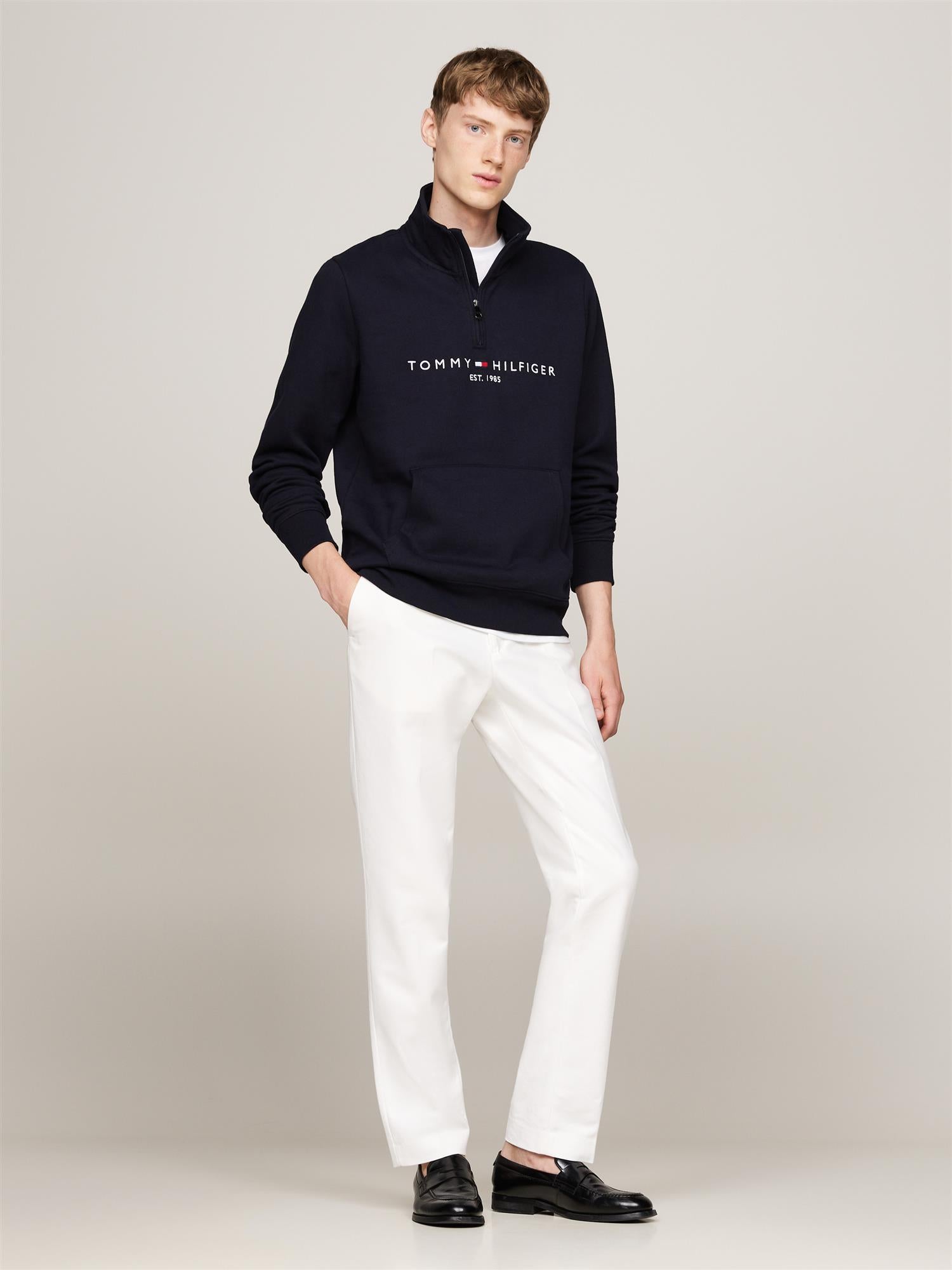 Tommy Logo Mockneck Desert Sky