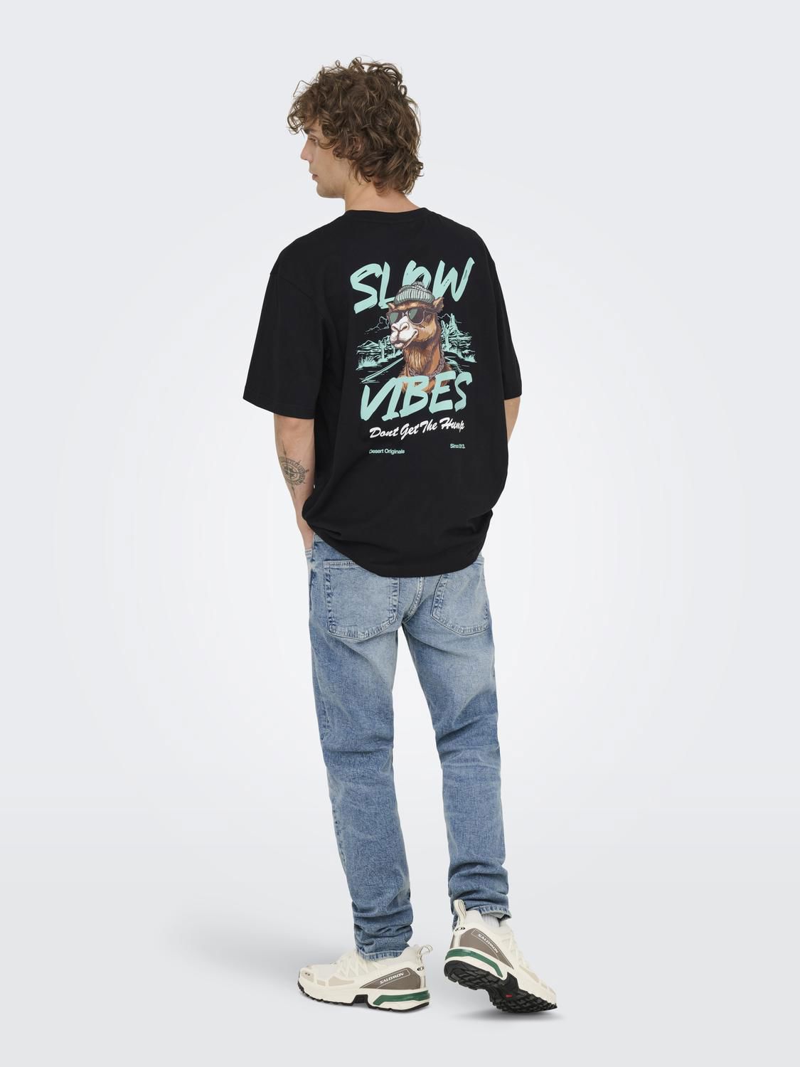 Onsfrank Rlx Ss Tee Noos Black Slow Vibes