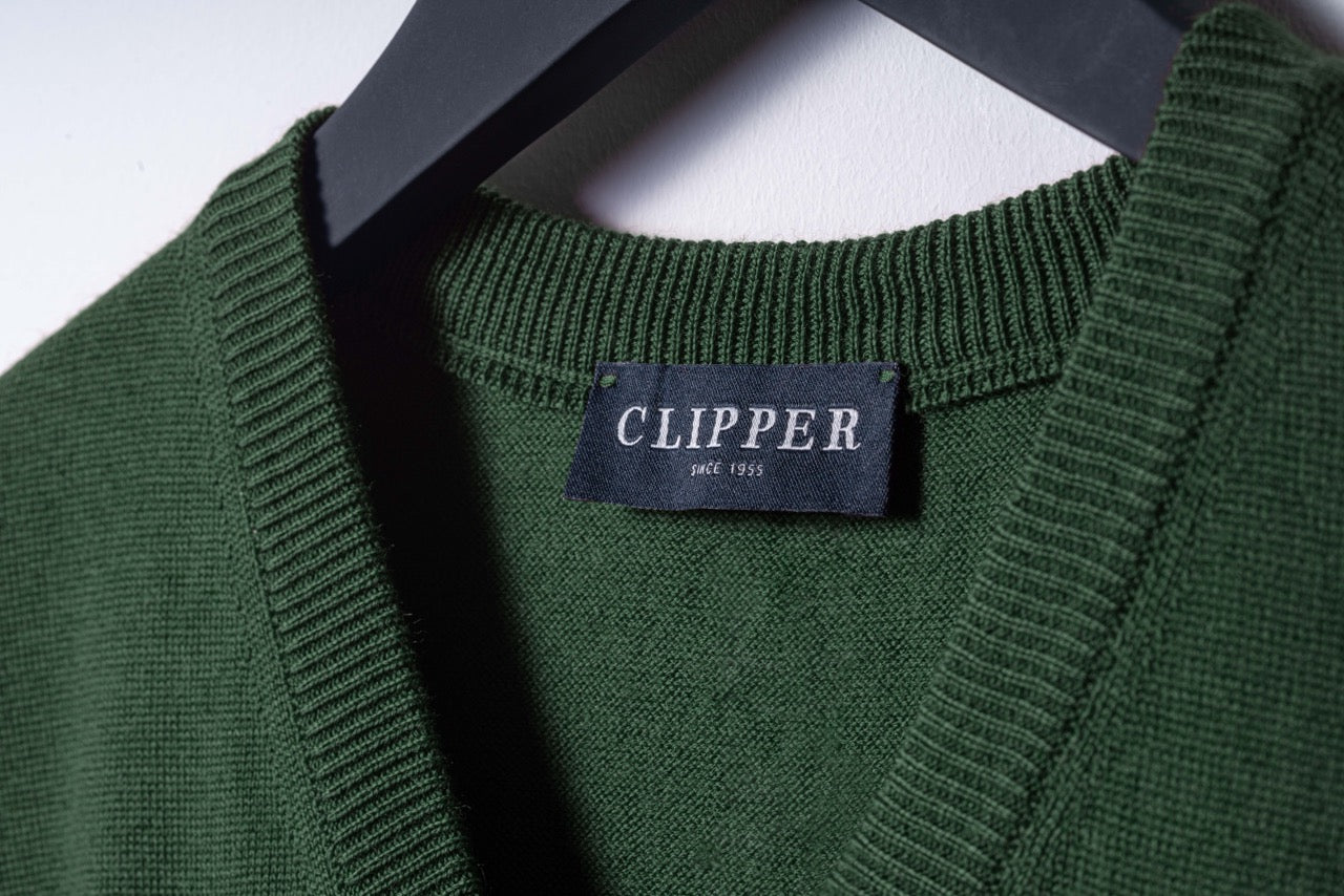 Milan Pullover V Neck Reg.fit Dark Green