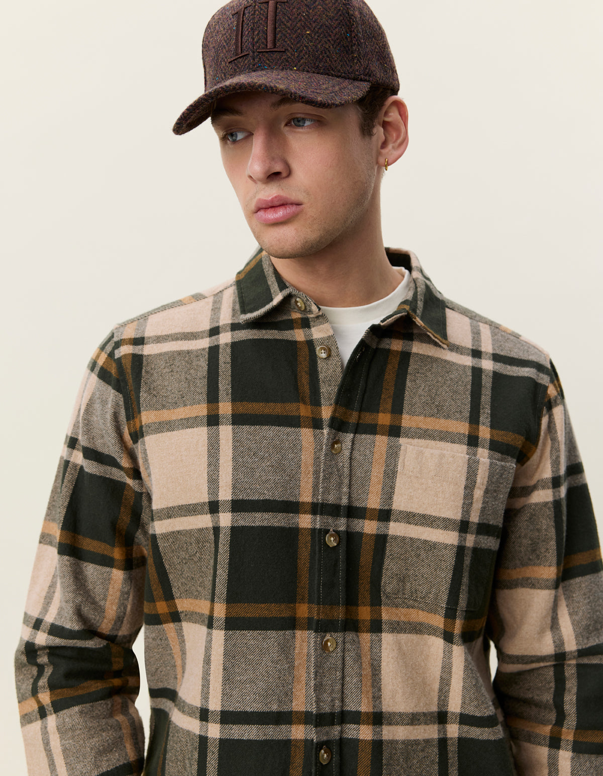 Check Flannel Shirt Rosin Green