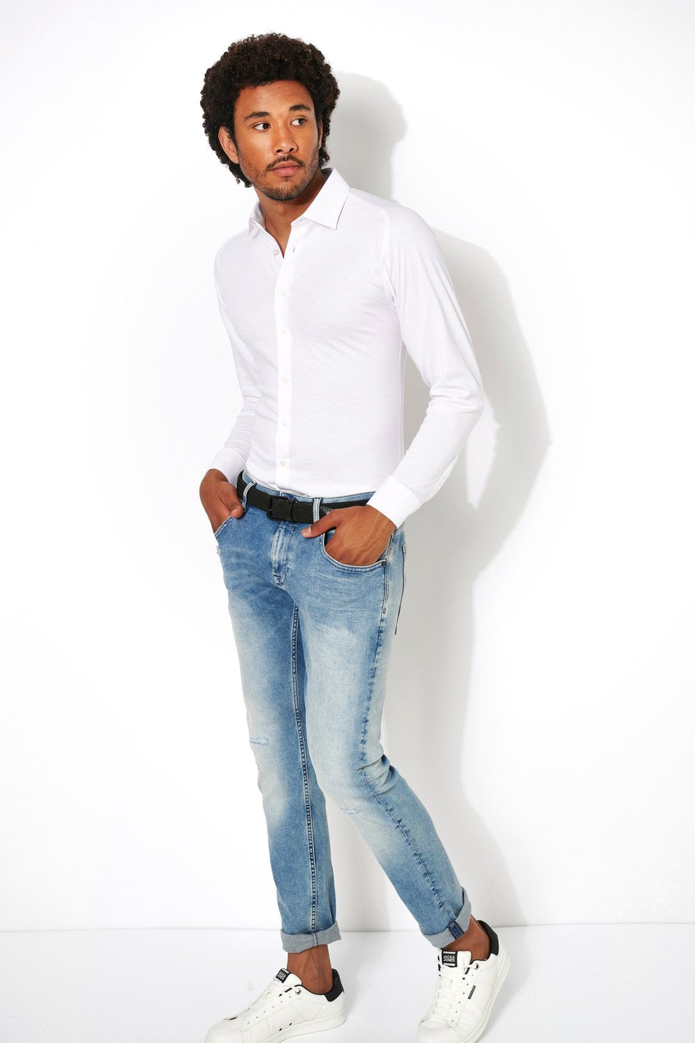 Kent 1/1 Shirt L/S 001 White