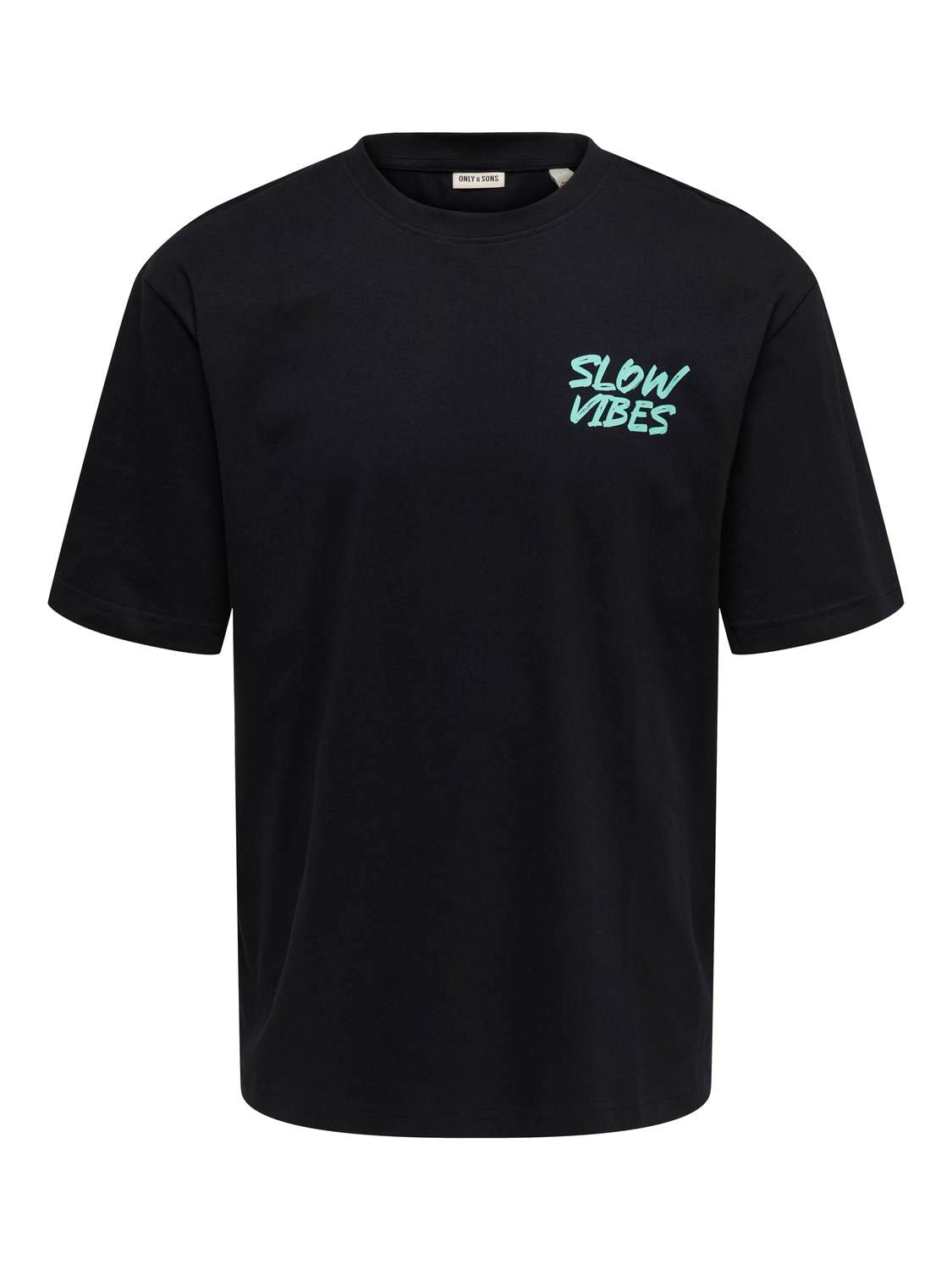 Onsfrank Rlx Ss Tee Noos Black Slow Vibes