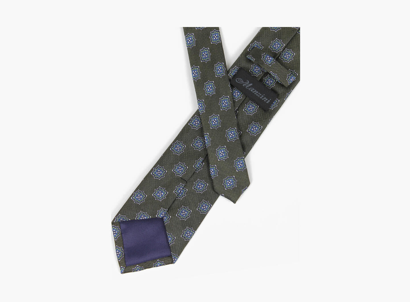 100% silke Slips 7,6 cm Olive