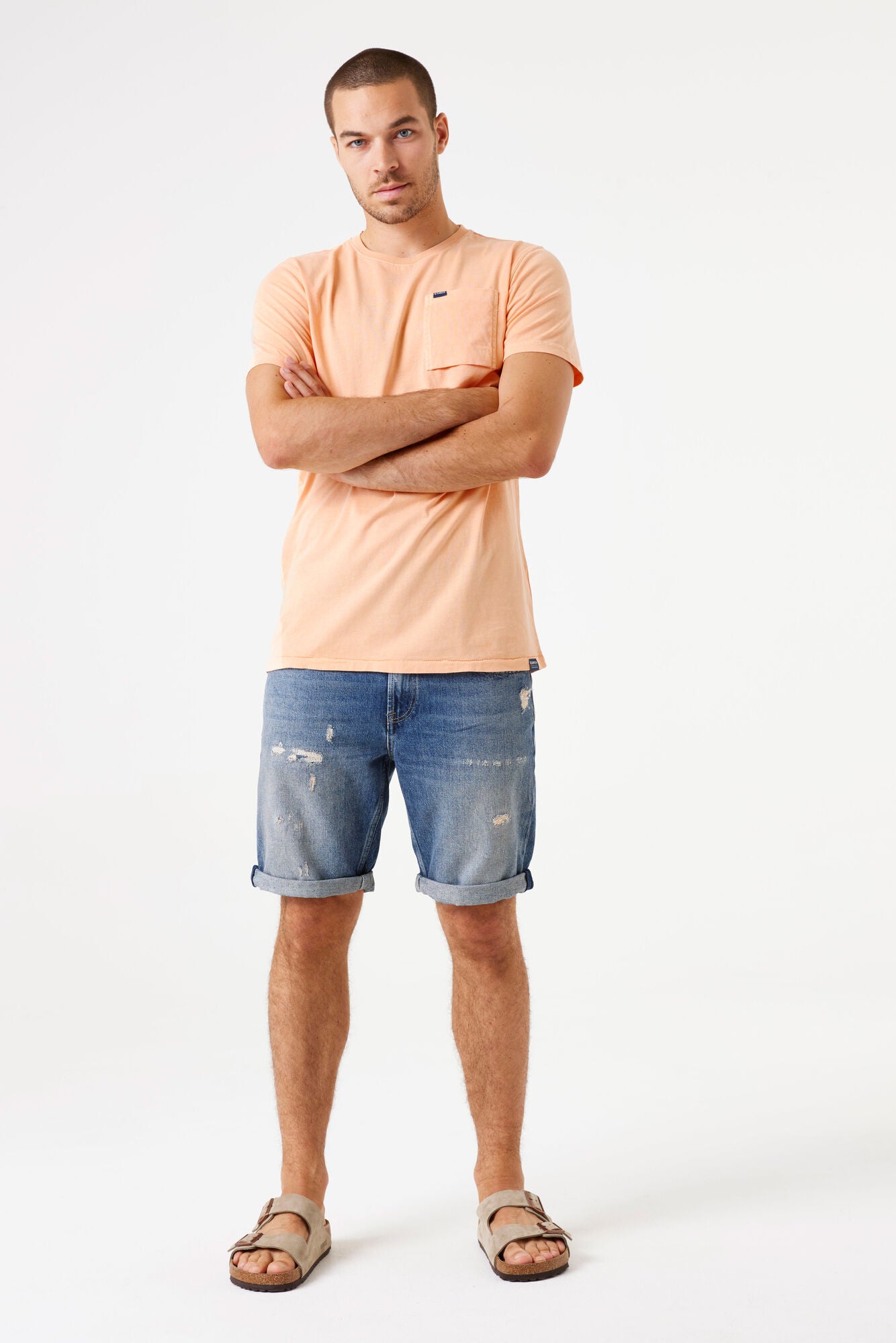 E51203_men`s T-shirt ss Apricot