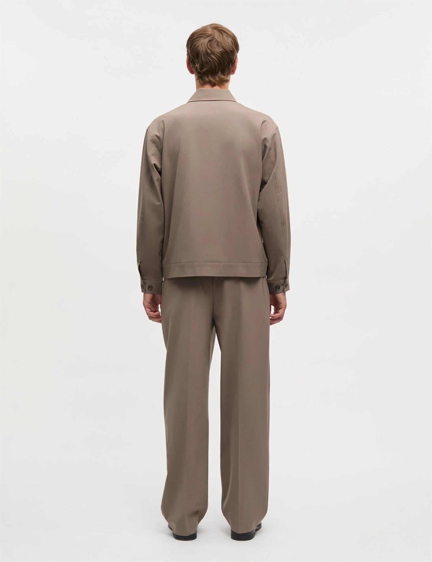 Dense Weave Travis Jacket Walnut