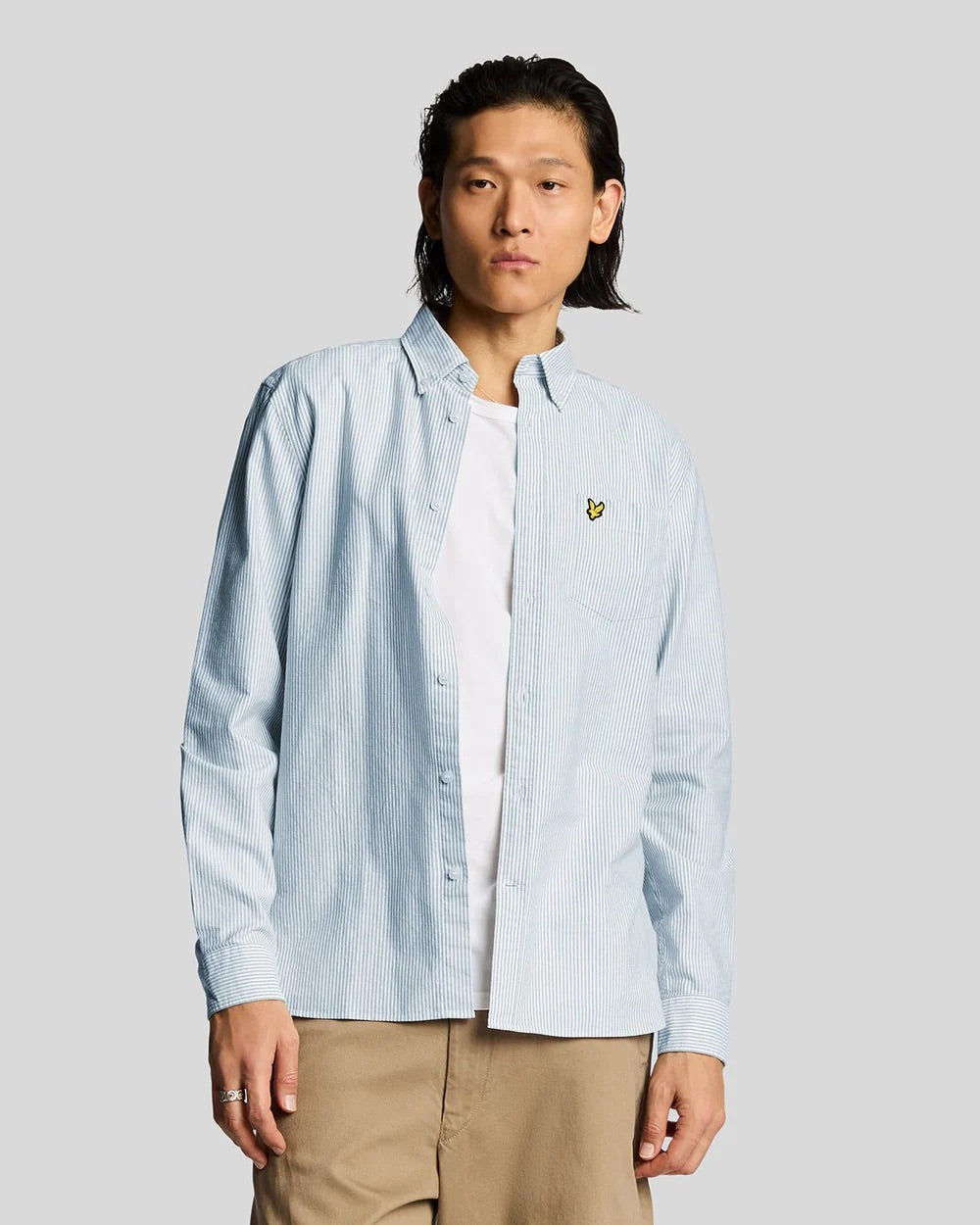 Stripe Oxford shirt Light Blue/White