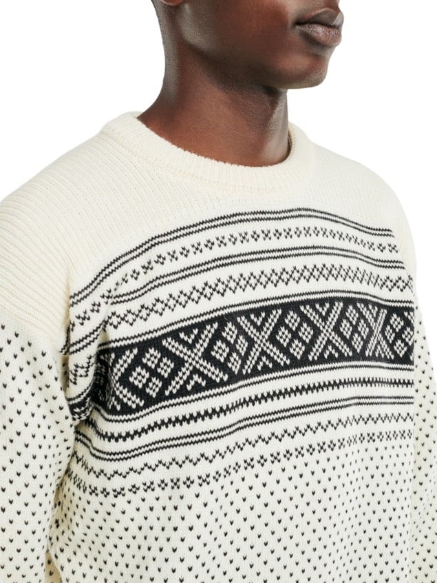 Valløy masculin Sweater Offwhite Black