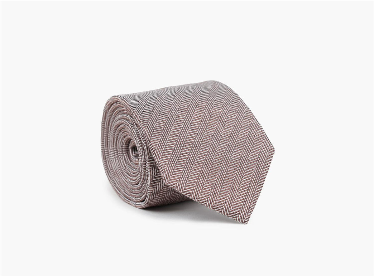 Nohr Alvin Silk Tie 7,6 Cm Beige 15