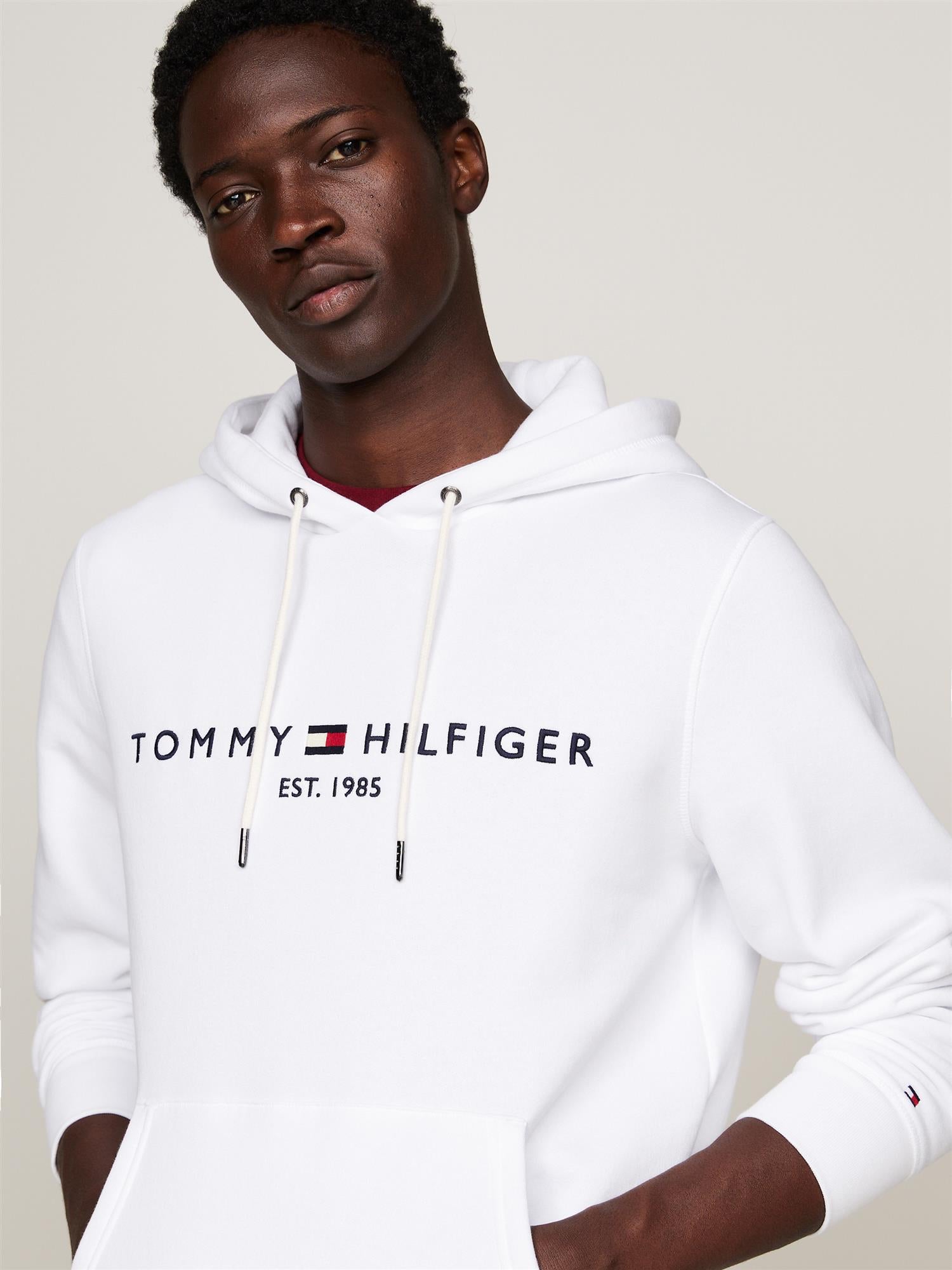 Tommy Logo Hoody Ybr White