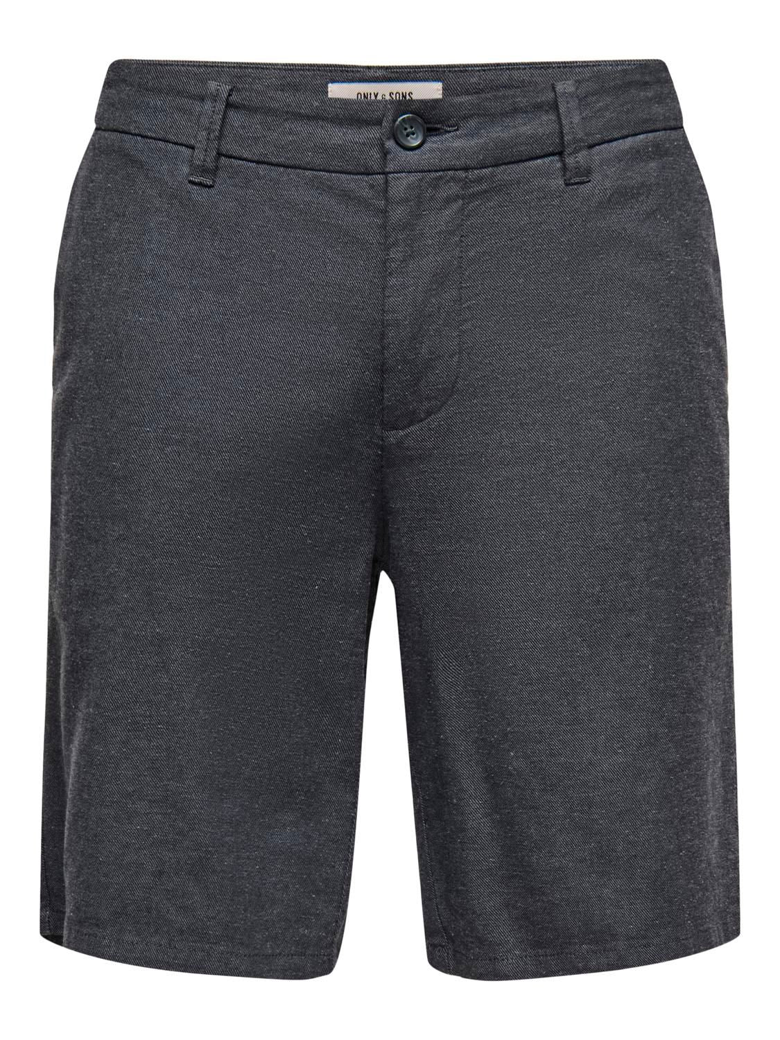 Onsmark 0011 Cotton Linen Shorts Noos Black